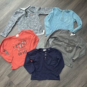 ZARA Toddler Kids Long Sleeve Shirt Bundle Lot